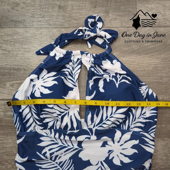 Charmleaks Halter Tummy Control Palm Leaf One Piece Size L - Picture 3 of 5